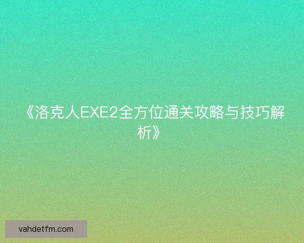 《洛克人EXE2全方位通关攻略与技巧解析》